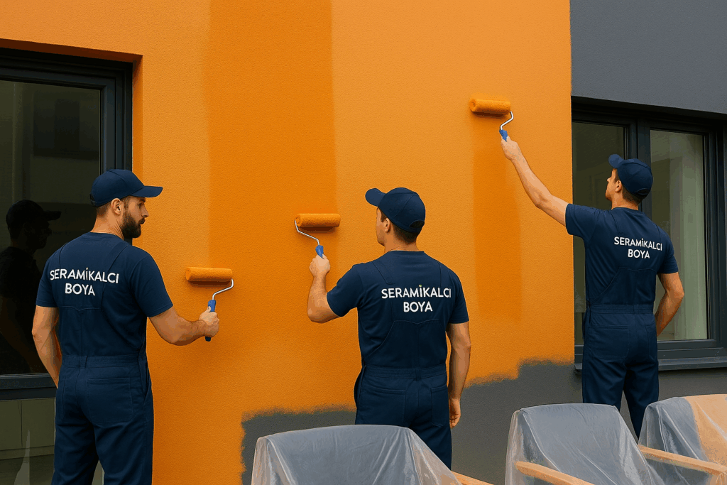 Antalya Döşemealtı Dış Cephe Boya 2025 2 Antalya Döşemealtı Dış Cephe Boya Seramikalcı Boya ustalarının modern bina dış cephe boyama uygulaması