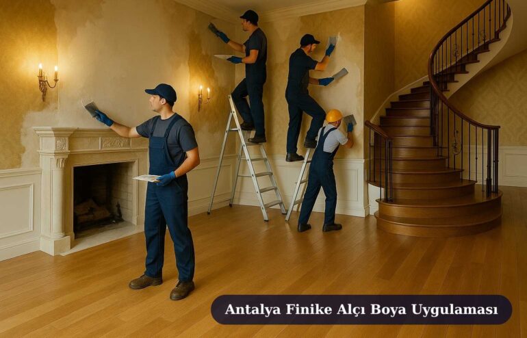 Antalya Finike Alçı Boya Uygulaması 2025 5 Antalya Finike alçı boya uygulaması yapan ustalar, iç mekânda duvar kaplama ve dekoratif boya çalışması