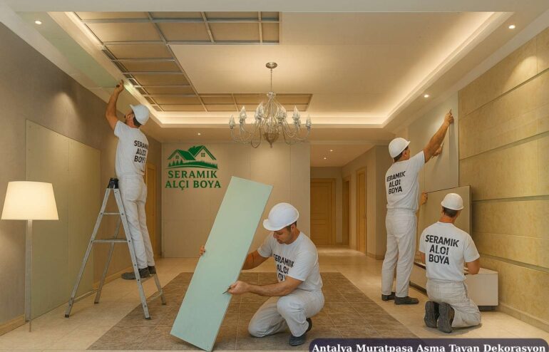 Antalya Muratpaşa Asma Tavan Dekorasyon 2025 7 Antalya Muratpaşa Asma Tavan Dekorasyon alçıpan asma tavan dekorasyon çalışması.