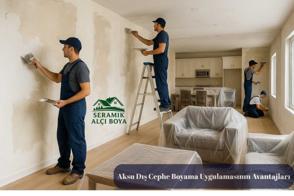 Antalya Aksu Dış Cephe Boyama 2025 3 Aksu Dış Cephe Boyama Uygulamasının Avantajları profesyonel ekip tarafından yapılan dış cephe boyama uygulamasıyla yenilenen modern bina görünümü