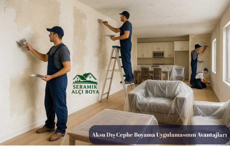 Antalya Aksu Dış Cephe Boyama 2025 3 Aksu Dış Cephe Boyama Uygulamasının Avantajları profesyonel ekip tarafından yapılan dış cephe boyama uygulamasıyla yenilenen modern bina görünümü