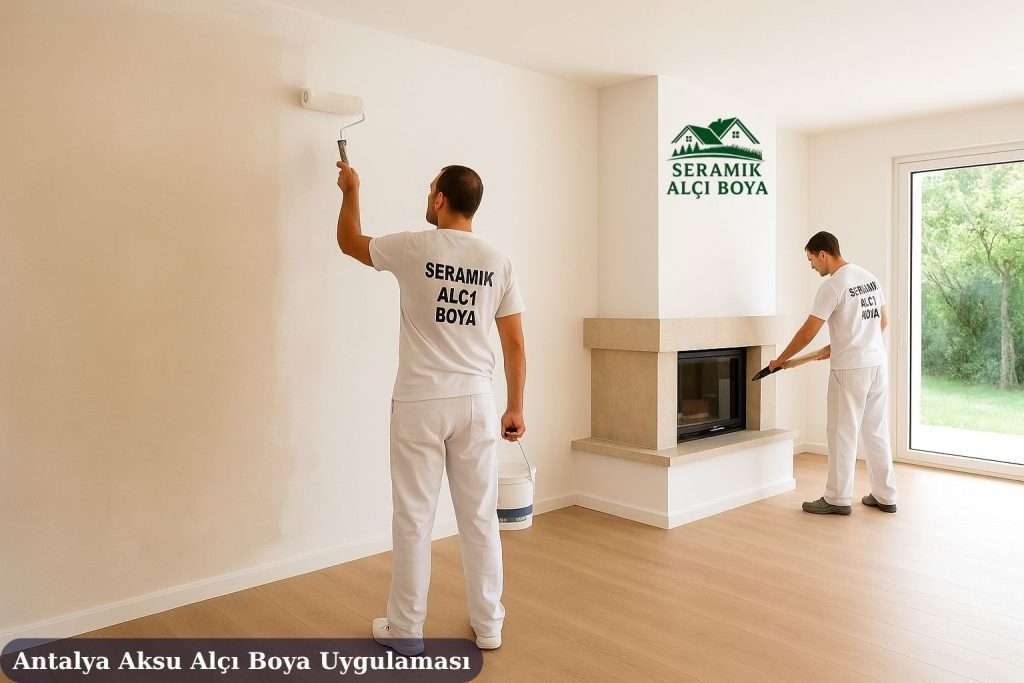 Antalya Aksu Villa Altın Renkli İç Cephe Boya Uygulaması
