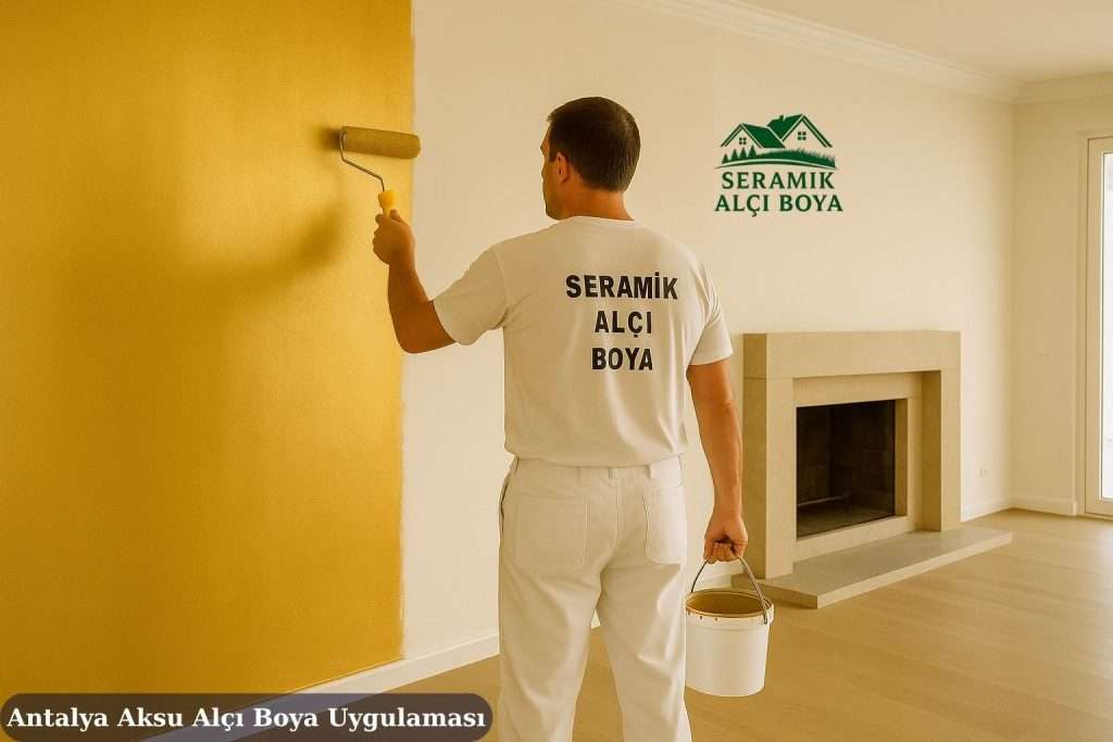 Antalya Aksu Altın Renkli İç Cephe Boya Uygulaması