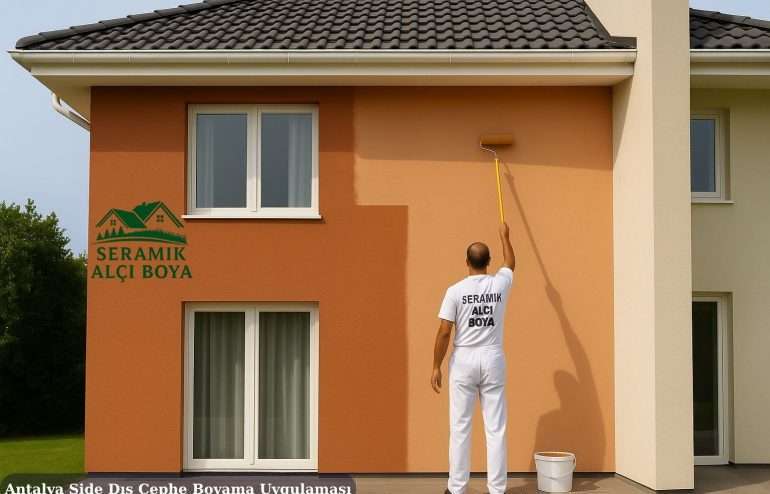 Antalya Side Dış Cephe Boyama Uygulaması, Müstakil Ev Dış Cephe Boyama Uygulaması